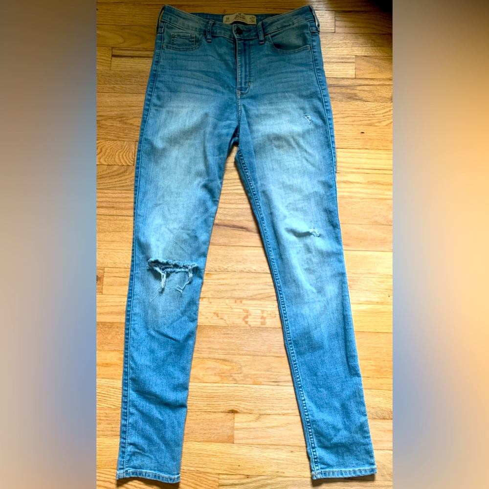 Hollister jean, high waisted, super skinny.
